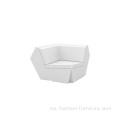 Luar Fiberglass FAZ Bahagian Sofa In White